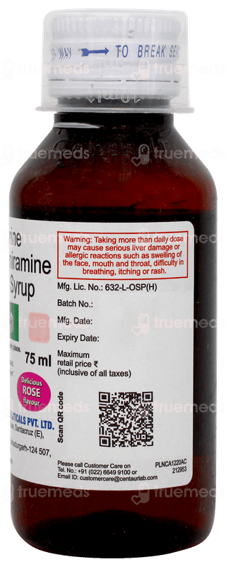 Sinarest Rose Flavour Syrup 75ml