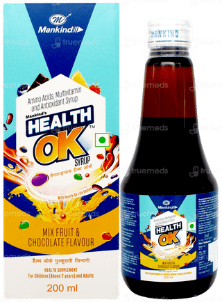 Health Ok Mix Fruit & Chocolate Flavour Syrup 200ml