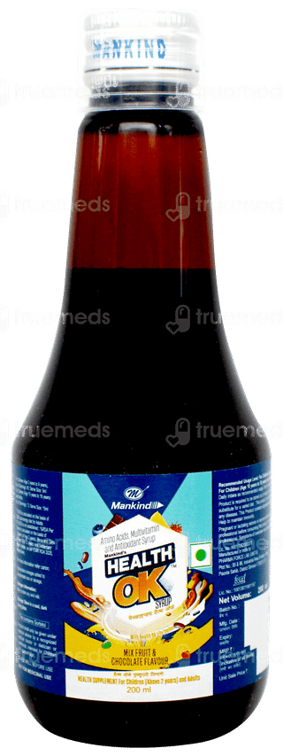 Health Ok Mix Fruit & Chocolate Flavour Syrup 200ml