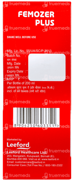 Femozer Plus Orange Flavour Syrup 200ml