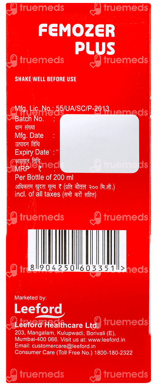 Femozer Plus Orange Flavour Syrup 200ml