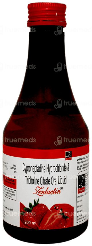 Zenlactin Strawberry Flavour Liquid 200ml