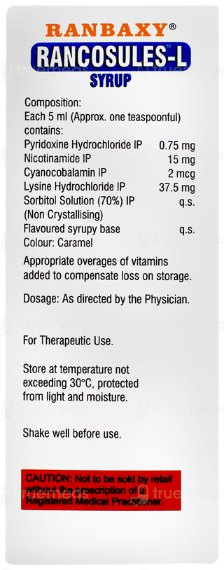 Rancosules L Mixed Fruit Flavour Syrup 200ml