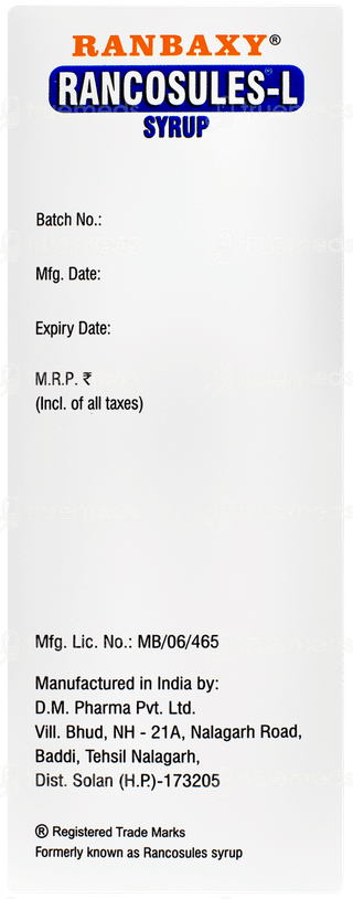 Rancosules L Mixed Fruit Flavour Syrup 200ml