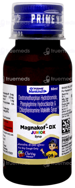 Magnakof Dx Junior Cherry Flavour Syrup 60ml