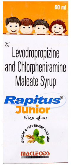 Rapitus Junior Ginger & Peppermint Flavour Syrup 60Ml