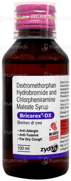 Bricarex Dx No Added Sugar Syrup 100ml Bricarex Dx No Added Sugar Syrup 100ml
