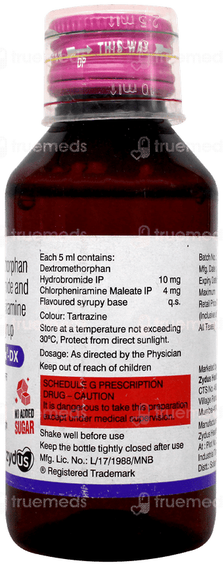 Bricarex Dx No Added Sugar Syrup 100ml