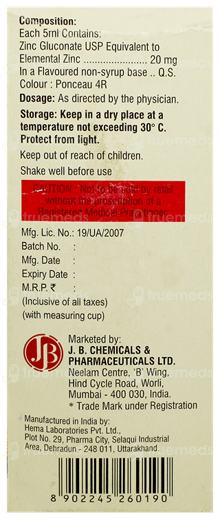 Z & D Syrup 100Ml