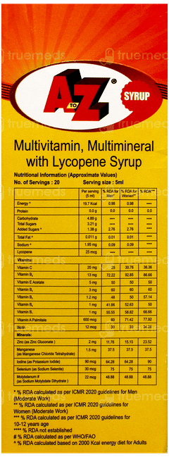 A To Z Mango Flavour Syrup 100Ml