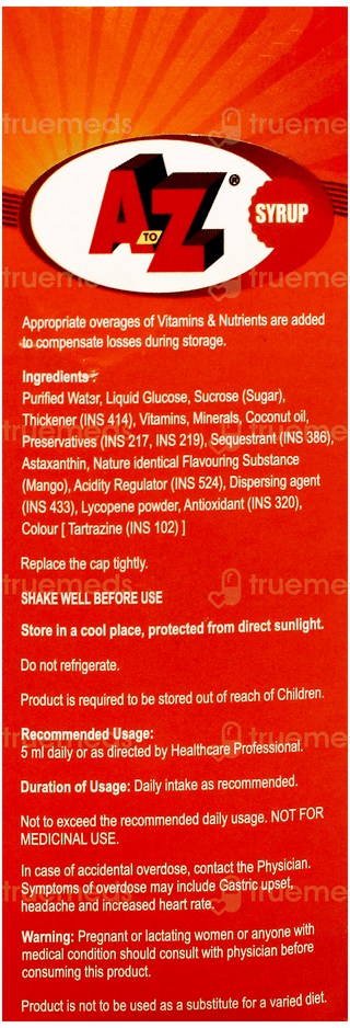 A To Z Mango Flavour Syrup 100Ml