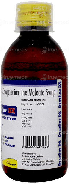 Rexofine Dx Cough Syrup 100ml Rexofine Dx Cough Syrup 100ml