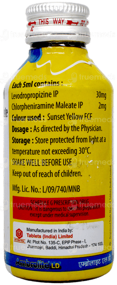 Ambrolite Ld Mango Flavor Syrup 100Ml Ambrolite Ld Mango Flavor Syrup 100Ml