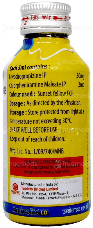 Ambrolite Ld Mango Flavor Syrup 100Ml