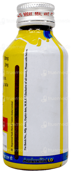 Ambrolite Ld Mango Flavor Syrup 100Ml Ambrolite Ld Mango Flavor Syrup 100Ml