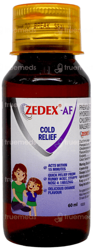 Zedex Af Orange Flavour Syrup 60ml