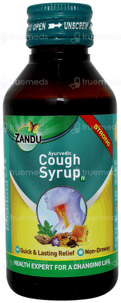 Zandu Ayurvedic Cough Syrup 100ml With Zandu Ultra Power Balm 8ml Free