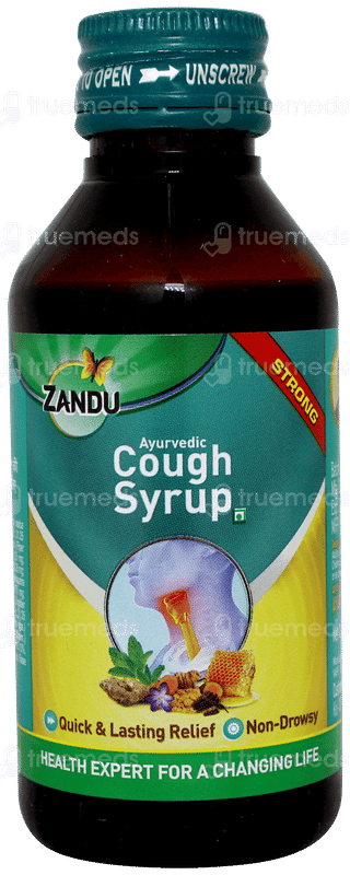Zandu Ayurvedic Cough Syrup 100ml With Zandu Ultra Power Balm 8ml Free