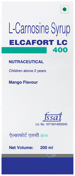 Elcafort Lc 400 Mango Flavour Syrup 200Ml Elcafort Lc 400 Mango Flavour Syrup 200Ml