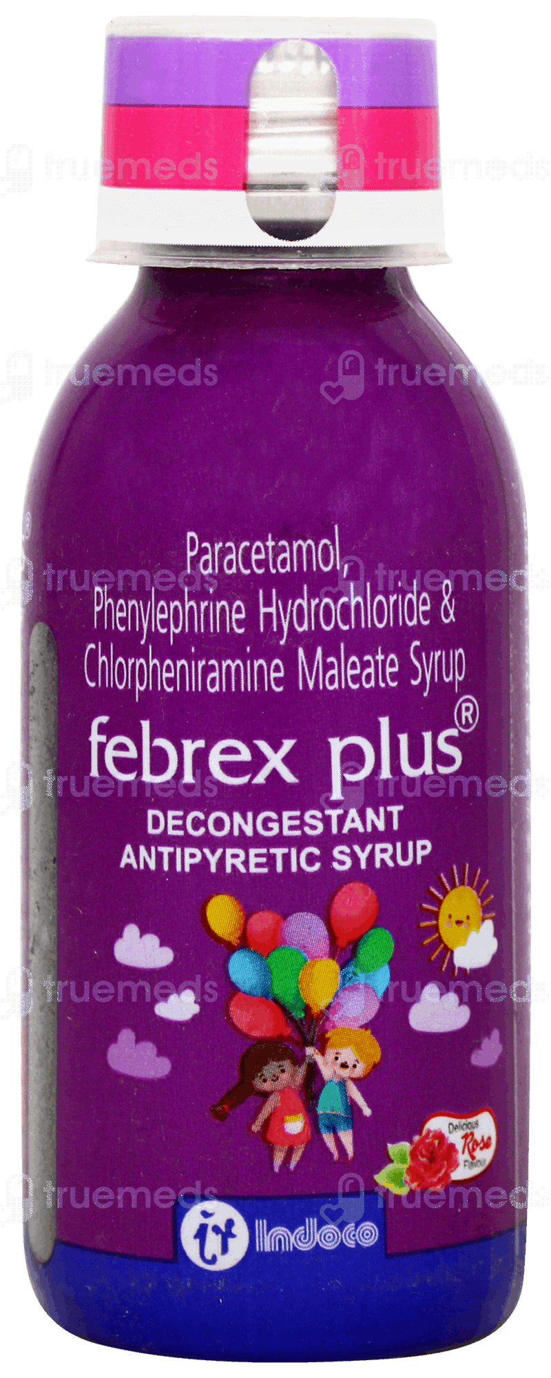 Febrex Plus Rose Flavour Syrup 60ml - Uses, Side Effects, Dosage, Price ...