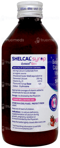 Shelcal Strawberry And White Rose Flavor Syrup 200ml