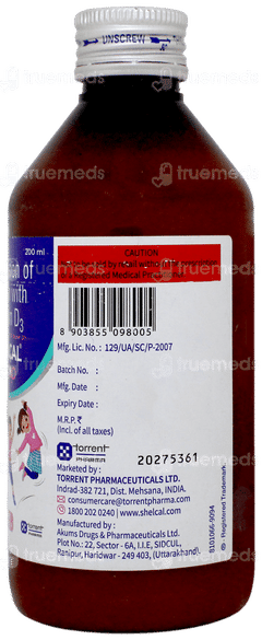Shelcal Strawberry And White Rose Flavor Syrup 200ml