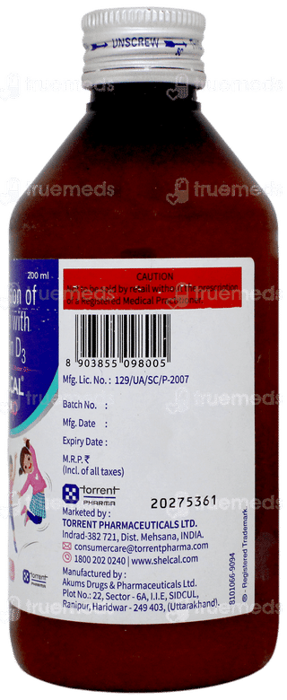 Shelcal Strawberry And White Rose Flavor Syrup 200ml