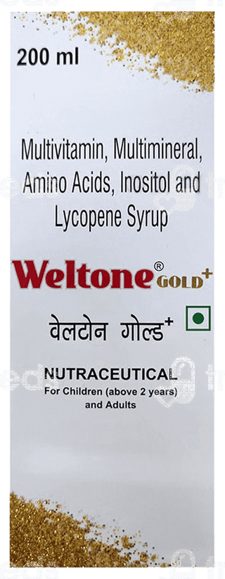 Weltone Gold + Syrup 200Ml