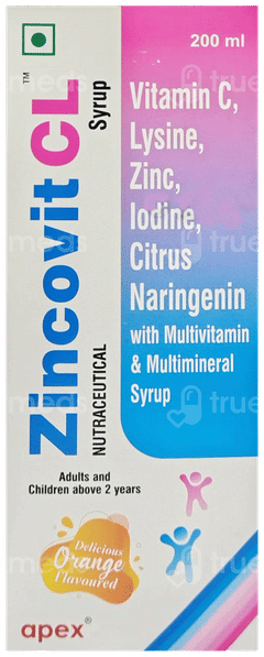 Zincovit Cl Orange Flavoured Syrup 200ml