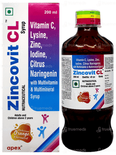 Zincovit Cl Orange Flavoured Syrup 200Ml