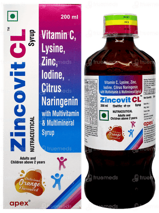 Zincovit Cl Orange Flavoured Syrup 200Ml