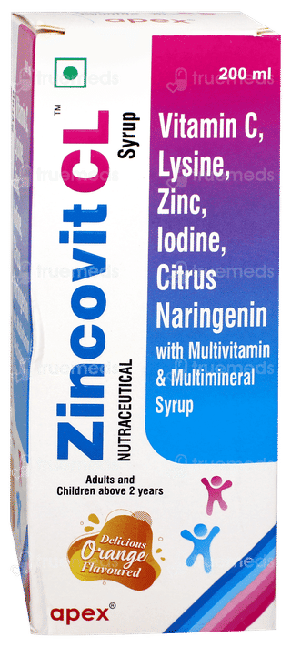 Zincovit Cl Orange Flavoured Syrup 200Ml