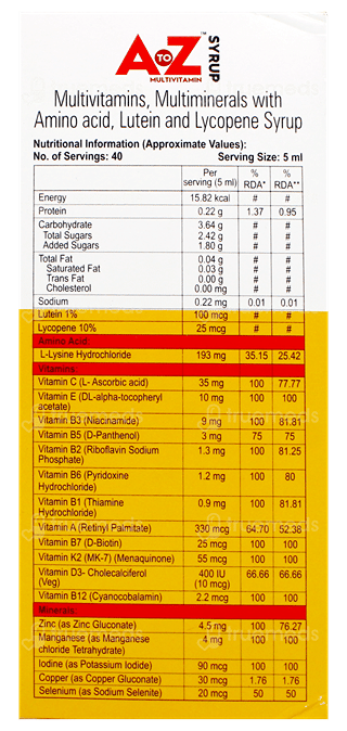 A To Z New & Improved Mango Flavour Syrup 200Ml