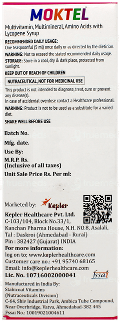 Moktel Mango Flavour Syrup 200Ml