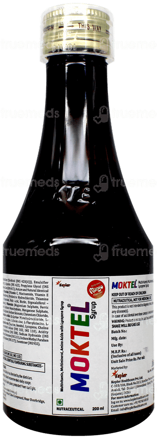 Moktel Mango Flavour Syrup 200Ml