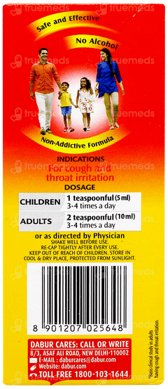 Dabur Honitus Herbal Cough Remedy Syrup 100Ml With Honitus Hot Sip 4Gm Sachet Free