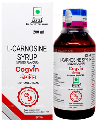 Cogvin Mango Flavour No Added Sugar Syrup 200Ml
