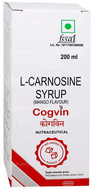 Cogvin Mango Flavour No Added Sugar Syrup 200Ml