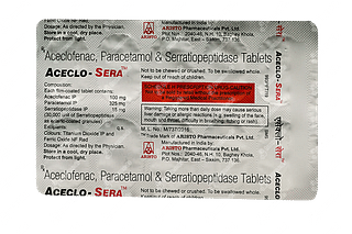 Aceclo Sera 100/325/15 MG Tablet 10