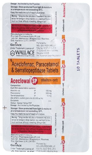 Aceclowal Sp Tablet 10