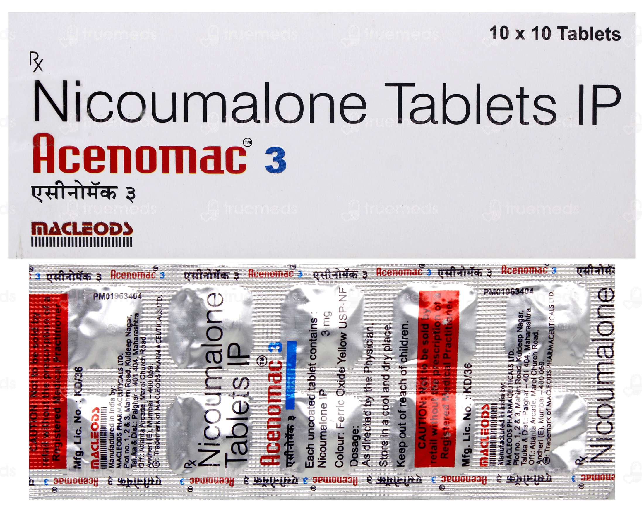 Acenomac 3 Mg Tablet 10 - Uses, Side Effects, Dosage, Price | Truemeds
