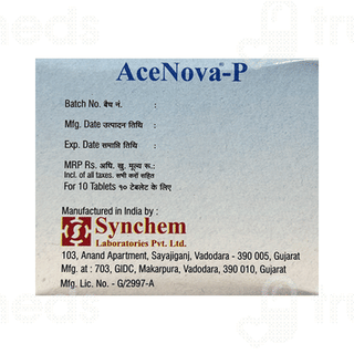Acenova P 100/325 MG Tablet 10