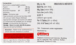 Acinual Plus 96/200/180 Mg Tablet 10
