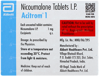 Acitrom 1 Tablet 30