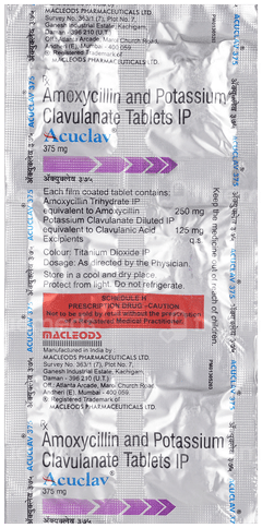 Acuclav 375Mg Tablet 10 Acuclav 375Mg Tablet 10