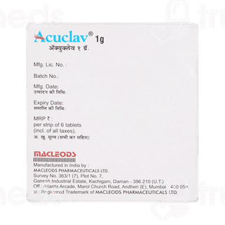 Acuclav 1g Tablet 6
