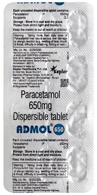 Admol 650 Tablet 10