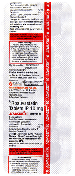 Advastat 10 Tablet 10
