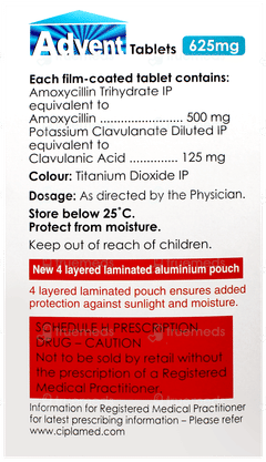 Advent 625Mg Tablet 10 Advent 625Mg Tablet 10