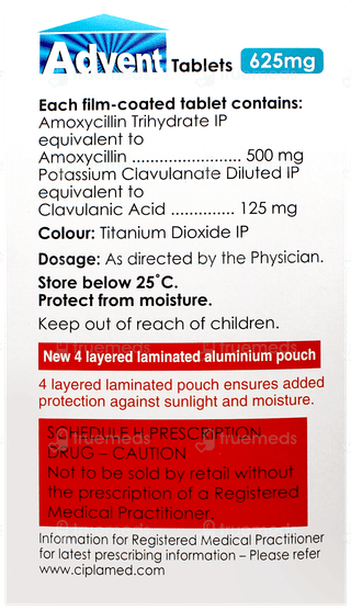 Advent 625Mg Tablet 10